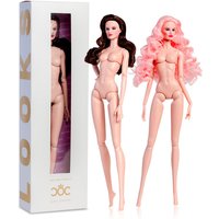 European Fashion 1/6 32cm BJD Doll Pink Body Blond Hair White Skin Daily Outfit Party Cute Gown Girls DIY Toys Birthday Gifts