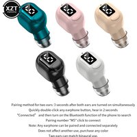 M5 Single In Ear Bluetooth Headset Wireless Handsfree HiFi Music Earbuds TWS Invisible Business Earphone With Power Display