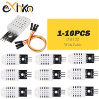 1-10pcs Digital Temperature and Humidity Sensor DHT22 AM2302 Module+PCB with Cable For Arduino