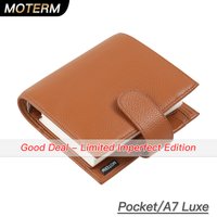 Limited Imperfect Moterm Luxe 2.0 Series Pocket Size Planner Pebbled Grain Leather A7 Notebook with 30MM Ring Agenda Organizer