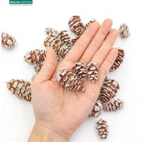 24Pcs Christmas Fake Pine Cones Xmas Tree Hanging Ornament Flowers Wreaths Pendant for Festival Wedding Party Gift Navidad Natal
