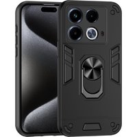 Rugged Armor Shockproof Phone Case For Infinix Note 40 4G X6853 Magnetic Metal Ring Holder TPU Frame Hard Plastic Back Cover