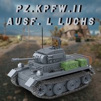 Military Series Pz.Kpfw.II Ausf. L Luchs Tank Building Blocks DIY Vehicle Tiger I Tank Churchill Tank Model Bricks Set Toy Gifts