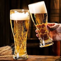 300ml/330ml/500ml Large-capacity High-end Drinking Cup Creative Engraved Glass Cups Beer High-quality Craft Cups Draft Beer Cups