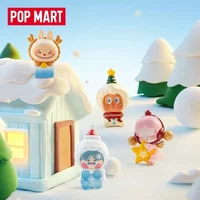 POP MART POP BEAN Christmas Delivery Mystery Box Blind Box Toy Figurines Home Decor Ornament Series Guess Toys Bag