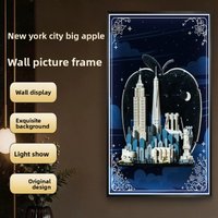 New Wall-mounted decorative photo frame suitable for Lego 21066 New York City Big Apple acrylic display box (excluding Lego set)