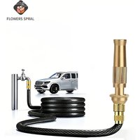 NEW Spray Nozzle Water Gun Brass High Pressure Direct Spray Quick Connector Home Hose Adjustable Pressure Garden Sprinkler