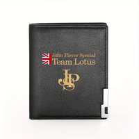 John Player Special Team Lotus: Classic Racing Team Logo Business Mens Casual Elegant Simple Practical Quality Wallet Stylish Pr