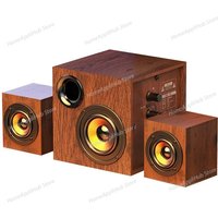 Wooden plug-in desktop bluetooth 2.1 wired speaker high volume home computer audio overweight subwoofer notebook phone speaker