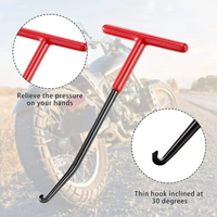 T Handle Exhaust Spring Puller Tool Motorcycle Exhaust Pipe Spring Hooks Wrench Spring Puller Installer Removal Tool Heavy Duty