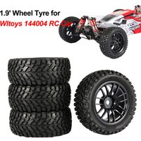 1.9 inch 75mm Off Road Buggy Tires Wheel 12mm Hex Hubs Rubber for 1/14 1/16 1/10 RC Car Wltoys 144001 Scx10 Traxxas Trx-4 Tamiya