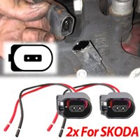 2pcs For Skoda Citigo Fabia Karoq Kodiaq Octavia Superb Rapid Roomster Yeti ABS Sensor Wheel Speed Connector Plug Wiring Harness