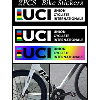 AliExpress 2PCS UCI Approval Label Reflective/Laser Bike Frame Reflective Stickers Bicycle Body Road MTB Bikes Tube Vinyl Decal Accessories