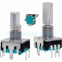 2pcs EC12 Rotary Encoder Switch 360 Degree RE12 Audio Coding 5pins 24 Positions With Push Button Handle Length 15/20mm