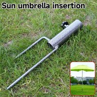Heavy Duty Beach Umbrella Sand Anchor - Sturdy Steel Auger Base, Easy Setup for Lawn Backyard Garden Terrace Patio