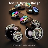 Customizable Electronic Badges Digital Led Animes Pin with Touch Control for Uploading Photos Gifs and Videos Gift for Fan P9Yb