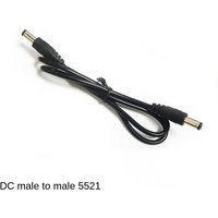 DC Power Plug 5.5 X 2.1mm Male To 5.5 X 2.1mm Male CCTV Adapter Connector Cable Extension Cords 5521 Double Male Head