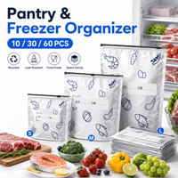 Kitchen Aluminum Foil Storage Bags Reusable Sealed Freezer Food Packaging Odor Proof Pantry Organizer Pouches