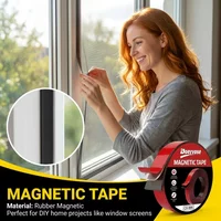 Doeyvose Self-adhesive Rubber Magnet Strip, Ideal for Fridge Decor, Poster & Photo Fixing, Household Office Use