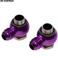 SK CUSTOM Al Alloy Banjo Adaptor Bolt Fitting Male AN8 AN10 Ball Adapter M18 M221.5 360° Rotating Swivel Fitting For Oil Hose
