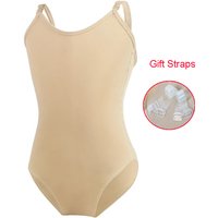Nude Ballet Leotards For Girls Kids Dance Underwear Camisole Gymnastics Leotard Kids Skin Color Dance Leotard Tight Bodysuit