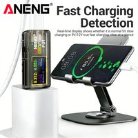 USB Tester ANENG P01 Multifunction Type-C Adapter Digital 4V-30V Voltmeter Temperature Resistance Fast Charging Detection Tools