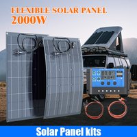 Complete Solar Energy Kit — High-Efficiency 500W–2000W Panel System with 18V/36V Charging, Ideal for RV, Marine & Home
