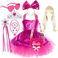 Kinder Halloween Cosplay Kostüm Sommer Kleidung Kinder Karneval Kostüme Mädchen Rosa Prinzessin Kleid Geburtstag Party Kleider