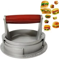 High quality Round Shape Hamburger Press Aluminum Alloy Hamburger Meat Beef Grill Burger Press Kitchen Food Mold Drop Shipping