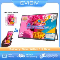Eviciv Wireless Portable Monitor 15.6" Support WIFI & 8000 mAh Battery External Screen For Loptop Phone PC XBox Switch Extension