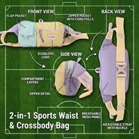 ES Sports Fanny Pack For Women Men, Fashion Bum Bag for Running Hiking Festival Work, Lightweight Water-Repellent Crossbody Bags
