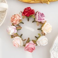 10/20PCS Artificial Flower Silk Rose Head Festival Wedding Bride Bouquet Decor Home Room Outdoor Yard DIY Hairpin Gift Accessory