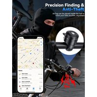 AliExpress NONE Rockbye 120dB Bike Bell For Apple AirTag Waterproof Handlebar Mount Bicycle Bell Hidden GPS Tracker Cycling Bike Accessories
