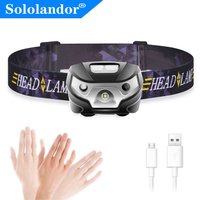 Leistungsstarke Scheinwerfer Wiederaufladbare LED Scheinwerfer Körper Motion Sensor Taschenlampe Camping Taschenlampe Licht Mit USB-Blitz Lampe Laterne
