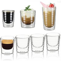 Nespresso Coffee Mug Heat Resistant Double Wall Tea Glass Cup Beer Coffee Handmade Creative Cold Beverage Drinkware Transparent