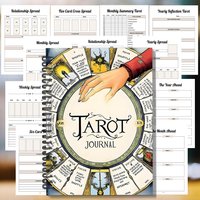 1PC Spiral Notebooks, Interactive Tarot Spread-Themed Spiral Tarot Journal Notebook, for Recording Tarot Spread Readings & Inter