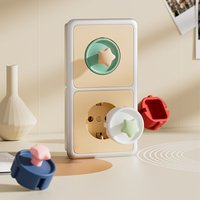 1PC Not globally universalSilicone material European standard socket plug safety cover to prevent electric shock