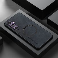 Magnetic For Magsafe Leather Case For Samsung Galaxy S26 S25 S24 S23 S22 Ultra S23 S24 FE Luxury Wireless Charge Phone Cover