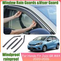 For Honda Fit Jazz GR 2020~2026 2023 2024 2025 Window Visor Shelters Shades Sun Rain Deflector Guard Cover Waterproof Accessorie