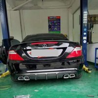 For Benz SLK Class R171 R172 SLK200 SLK250 2005-2019 (Only for AMG version) Carbon fiber Rear Bumper Lip Spoiler Diffuser Cove
