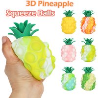 1/2/4 Pack Pop Fidget Ball Toys 3D Pineapple Squeeze Balls Popper Bubbles Sensory Ideas Teens Adults Gifts Stress Reliever Toys