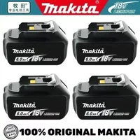 Genuine Makita BL1860B 18V 6000mAh Lithium Ion Battery LXT Replacement Rechargeable Extended Runtime LED Indicator Garage Pro