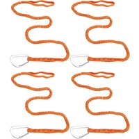 Kayak Paddle Leash Adjustable Elastic Kayak Paddle Rope Stretchable Coiled Lanyard Leash for Canoing Fishing Boating
