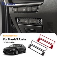 Real Soft Carbon Fiber For Mazda 3 BP 2019 2020 2021 2022 2023 2024 2025 Mazda3 Axela Car Start Stop Switch Button Sticker
