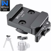 WEYLLAN AP40 Picatinny to Arca Adapter Mount All Metal Lever Q.R Arca Swiss Clamp for Atlas & Picatinny Bipod Tripod Ball Head