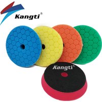 Kangti 5/6 inch Car Polishing Pad Kit Set Self-Adhesive Buffing Waxing Sponge Wool Wheel Polishing Pad For Car Polisher Drill image 4
