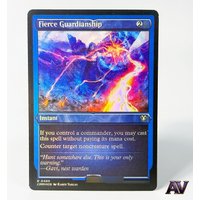 Fierce Guardianship Instant Card Hobby Command Masters Rare Deck Collectibles Game Collection Replica Proxy Card holographic
