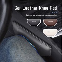 Car Leather Knee Pad Inside Comfortable Elastic Cushion Memory Foam Thigh Support Mat For Hyundai Ioniq Sonata Elantra Solaris