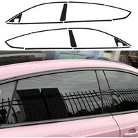 Chrome Delete Window Trim Sticker For Audi A5/S5 2007-2016 Glossy/Forged Carbon Fiber Black Exterior Decal