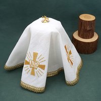 Catholic Mass Etiquette Saint Cover Cloth Christian Eucharistic Cloth Chalice Cloths Holy Ciborium Veil Laid Cover Church Supply